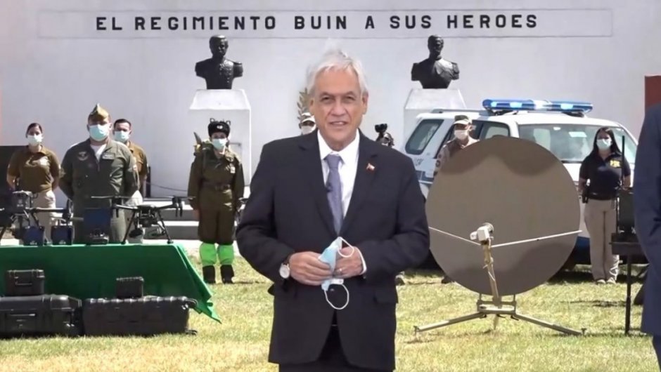 Captura de pantalla de la ceremonia realizada esta mañana. (Foto: @GobiernodeChile).  